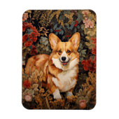 Pembroke Welsh Corgi im Viktorianischen Blumengart Magnet (Vertikal)