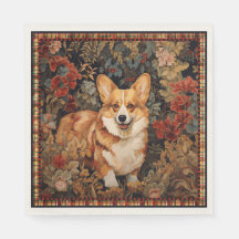 Pembroke Welsh Corgi im Viktorianischen Blumengart