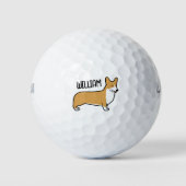 Pembroke Welsh Corgi Individuelle Name Golfball (Vorderseite)