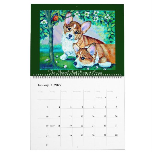 Pembroke Welsh Corgi Kalender Der Zauber von Corgi (Jan 2027)