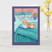 Pembroke Welsh Corgi Karte (Gelbe Blume)