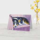 Pembroke Welsh Corgi Karte (Gelbe Blume)