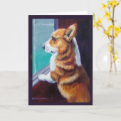 Pembroke Welsh Corgi Karte (Gelbe Blume)