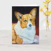 Pembroke Welsh Corgi Karte (Gelbe Blume)
