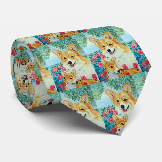 Pembroke Welsh Corgi Krawatte (Gerollt)