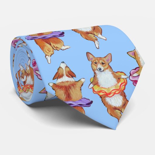 Pembroke Welsh Corgi Krawatte (Gerollt)