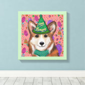 PEMBROKE WELSH CORGI LEINWANDDRUCK (Insitu (Holzboden))