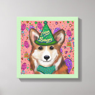 PEMBROKE WELSH CORGI  LEINWANDDRUCK