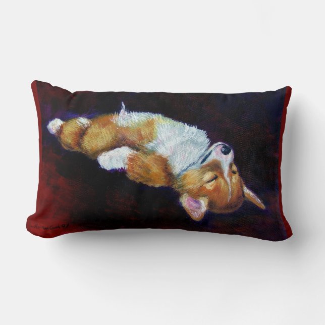 Pembroke Welsh Corgi Lumbar Pillow Lendenkissen (Vorderseite)