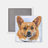 Pembroke Welsh Corgi Magnet (Vorderseite/Rückseite)