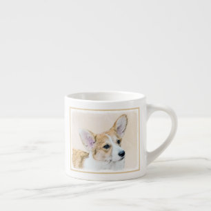 Pembroke Welsh Corgi Malerei - Original Hund Kunst Espressotasse