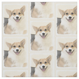 Pembroke Welsh Corgi Malerei - Original Hund Kunst Stoff