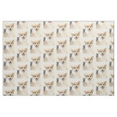 Pembroke Welsh Corgi Malerei - Original Hund Kunst Stoff (Fat Quarter (45,7 x 55,9 cm))