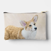 Pembroke Welsh Corgi Malerei Red Original Dog Art Zubehörtasche (Rückseite)