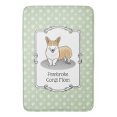 Pembroke Welsh Corgi Mama (rot 1) Hunde Mama Niedl Badematte (Vorderseite Vertikal)