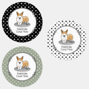 Pembroke Welsh Corgi Mama (rot 1) Hunde Mama Niedl Etiketten