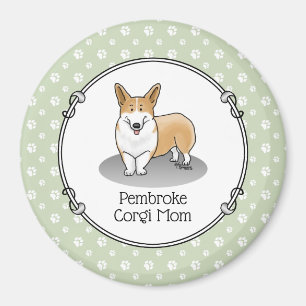 Pembroke Welsh Corgi Mama (rot 1) Hunde Mama Niedl Magnet