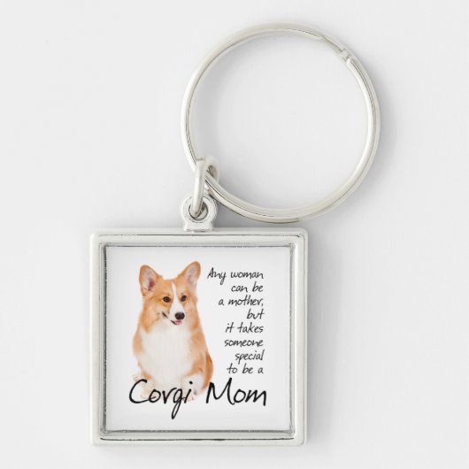 Pembroke Welsh Corgi Mama Schlüsselanhänger (Vorne)