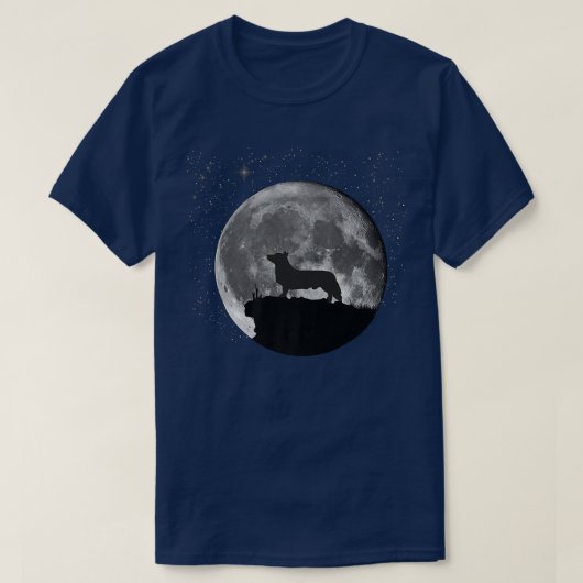 Pembroke Welsh Corgi Moon T-Shirt (Design vorne)
