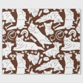 Pembroke Welsh Corgi nahtloses Muster Geschenkpapier (Flach)