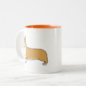 Pembroke Welsh Corgi | Niedlicher Hund Zweifarbige Tasse (Vorderseite Links)
