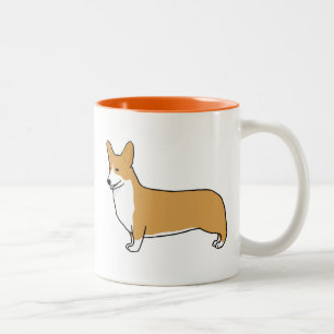 Pembroke Welsh Corgi Niedlicher Hund Zweifarbige Tasse