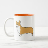 Pembroke Welsh Corgi | Niedlicher Hund Zweifarbige Tasse (Links)