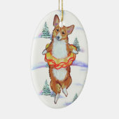 Pembroke Welsh Corgi Oval Ornament (Rechts)
