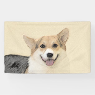 Pembroke Welsh Corgi Painting - Original Dog Art Banner