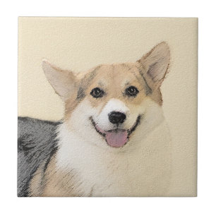 Pembroke Welsh Corgi Painting - Original Dog Art Fliese
