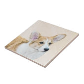 Pembroke Welsh Corgi Painting - Original Dog Art Fliese (Seite)