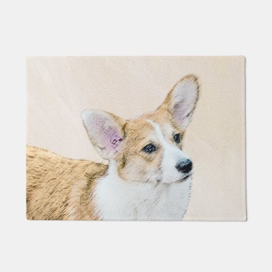 Pembroke Welsh Corgi Painting - Original Dog Art Fußmatte (Vorderseite)