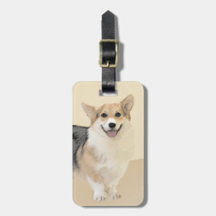 Pembroke Welsh Corgi Painting - Original Dog Art Gepäckanhänger
