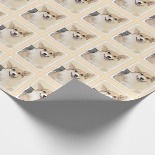 Pembroke Welsh Corgi Painting - Original Dog Art Geschenkpapier (Ecke)