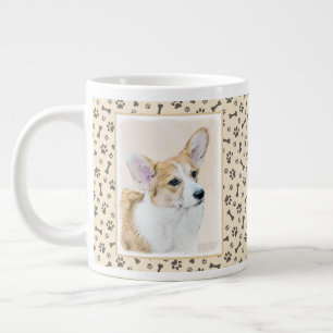 Pembroke Welsh Corgi Painting - Original Dog Art Jumbo-Tasse