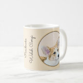 Pembroke Welsh Corgi Painting - Original Dog Art Kaffeetasse (VorderseiteRechts)