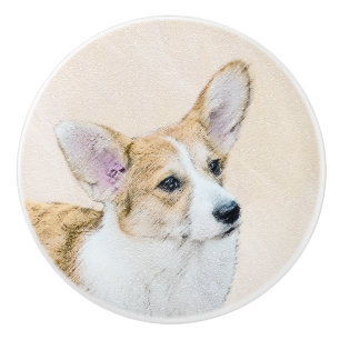 Pembroke Welsh Corgi Painting - Original Dog Art Keramikknauf
