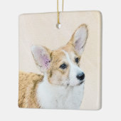 Pembroke Welsh Corgi Painting - Original Dog Art Keramikornament (Links)