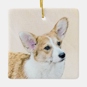 Pembroke Welsh Corgi Painting - Original Dog Art Keramikornament