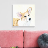 Pembroke Welsh Corgi Painting - Original Dog Art Leinwanddruck (Insitu (Wohnzimmer))