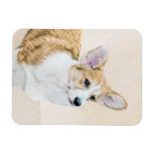 Pembroke Welsh Corgi Painting - Original Dog Art Magnet (Horizontal)