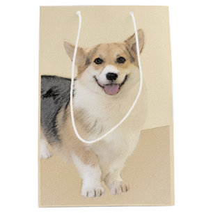 Pembroke Welsh Corgi Painting - Original Dog Art Mittlere Geschenktüte