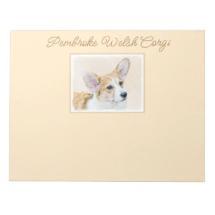 Pembroke Welsh Corgi Painting - Original Dog Art N Notizblock