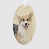 Pembroke Welsh Corgi Painting - Original Dog Art Ornament (Vorderseite)