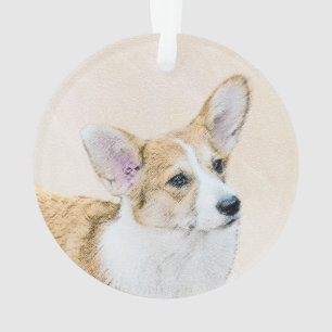 Pembroke Welsh Corgi Painting - Original Dog Art Ornament