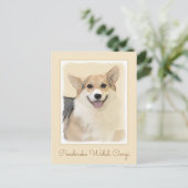 Pembroke Welsh Corgi Painting - Original Dog Art Postkarte (Stehend Vorderseite)