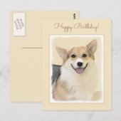 Pembroke Welsh Corgi Painting - Original Dog Art Postkarte (Vorne/Hinten)