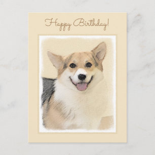 Pembroke Welsh Corgi Painting - Original Dog Art Postkarte