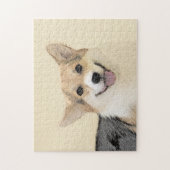 Pembroke Welsh Corgi Painting - Original Dog Art Puzzle (Vertikal)