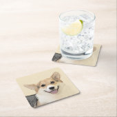 Pembroke Welsh Corgi Painting - Original Dog Art Rechteckiger Pappuntersetzer (Vor Ort)